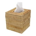 thumbnail image 2 of Square Rattan Tissue Box Cover Hand Woven Wicker Tissue Holder 5.7X5.7X5.7 In, 2 of 10