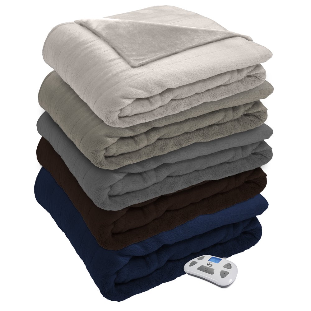 Serta Luxury Plush Electric Heated Blanket, Full, OffWhite Walmart