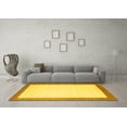 thumbnail image 3 of Ahgly Company Indoor Rectangle Solid Yellow Modern Area Rugs, 2' x 4', 3 of 4