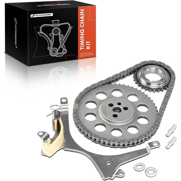 A-Premium Engine Timing Chain Kit [fit OHV, 6Cyl 4.3L] Compatible with Chevy Express 1500, Blazer, Astro, Silverado 1500, S10 & GMC Jimmy, Safari, Savana, Sierra 1500, Sonoma & Olds Bravada, 1999-2003