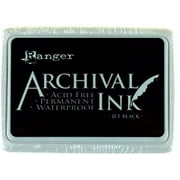 Ranger Archival Ink Pad, Jet Black  Permanent, Waterproof, Acid-Free, Non-Toxic  Wont Bleed or Smudge  Provides Vivid and Crisp Stamping Results  Air Dry on Matte and Heat Set on Glossy Surfaces