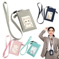 thumbnail image 4 of Zoxiy PU Leather ID Badge Holder with Breakaway Lanyard,Retractable ID Badge Holder with 1 Clear ID Window 1 Credit Card Slot,Perfect For Workplaces,Conferences,Gyms,Travel,Office Supplies,Black, 4 of 7