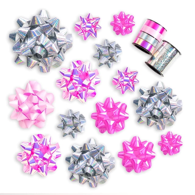 Set de lazos de regalo WRAPAHOLIC, 16 piezas, multicolor con cintas