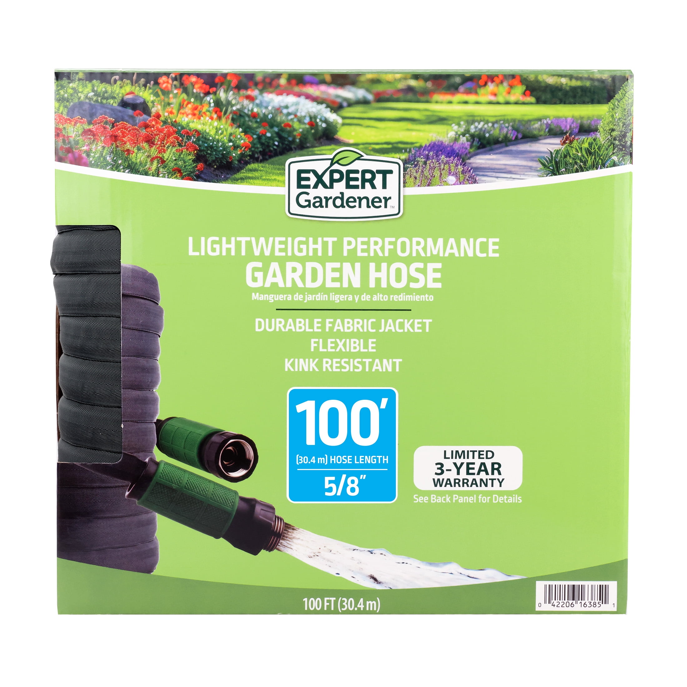 Expert Gardener Lightweight Performance Garden Hose, 100 ft.