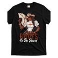 thumbnail image 1 of Men's Vintage Western Graphic T-Shirt - Retro Cowgirl "Boots on the Ground" Design, 100% Cotton Regular Fit Short Sleeve Tee for Casual Streetwear & Everyday Comfort, Retro T Shirt, 1 of 7