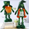 Hanas Gnomes Plush Lucky Green Shamrock Home Table Decor Ornaments for
