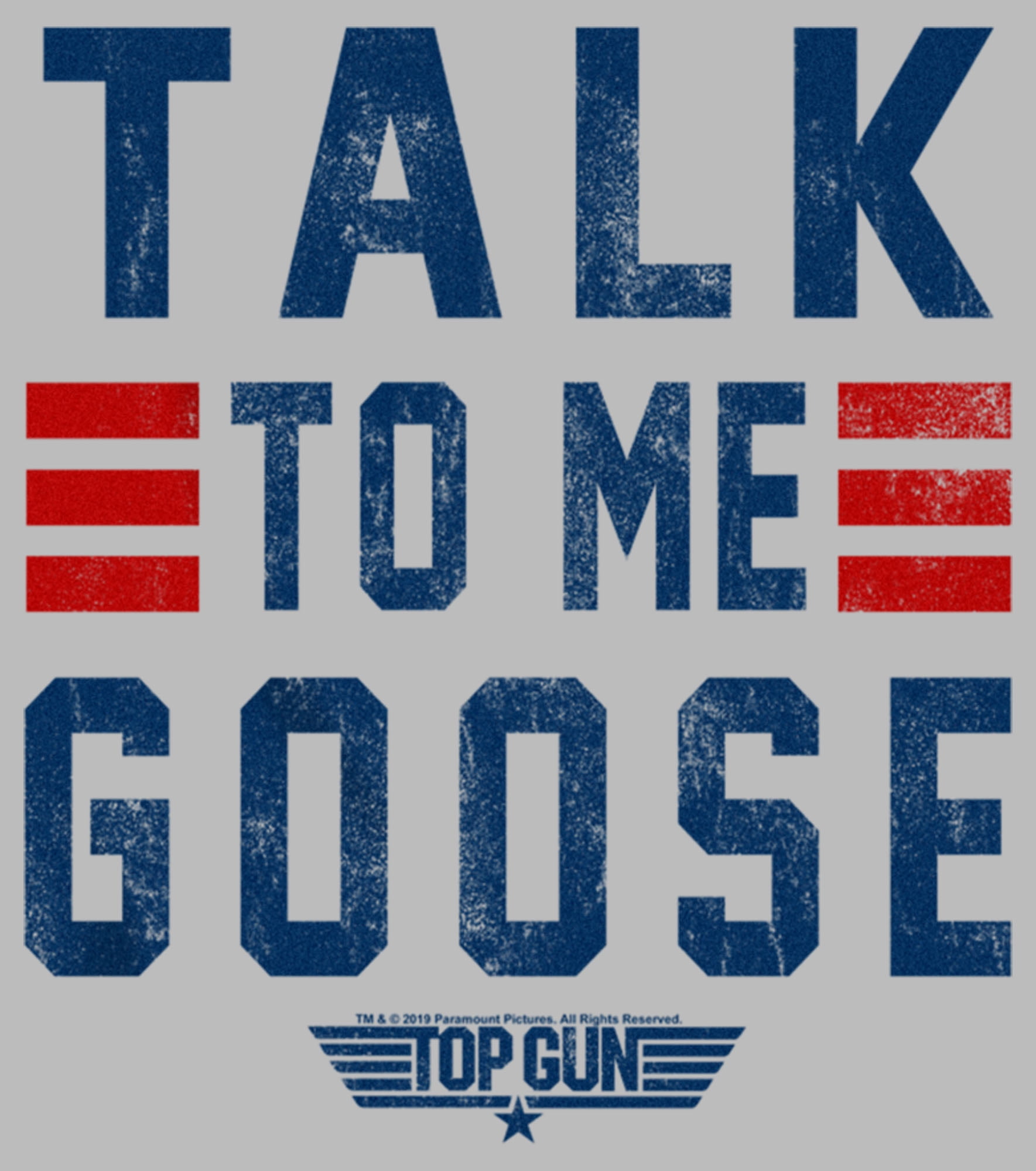 Boy's Top Gun Talk to Me Goose Quote Pull Over Hoodie Athletic Heather  Medium