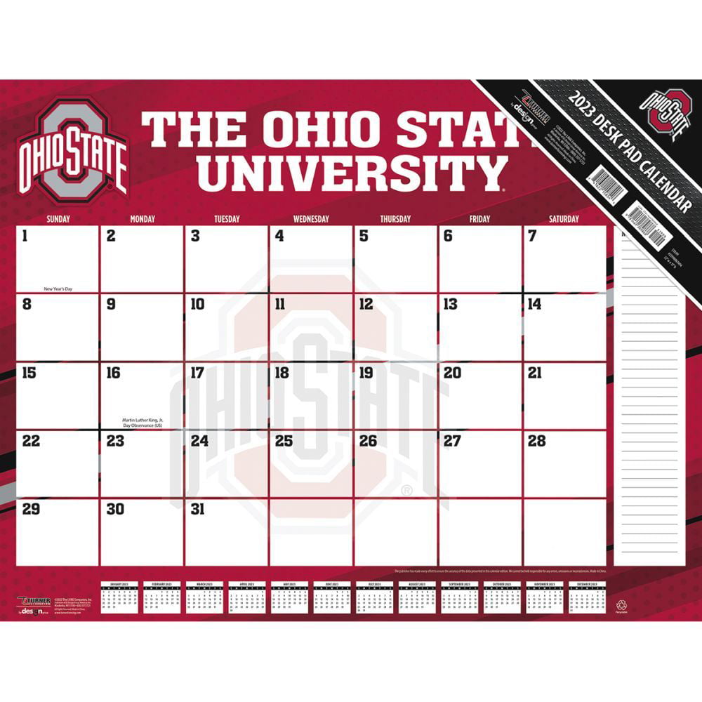 ohio-state-buckeyes-2023-desk-pad-calendar-walmart