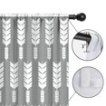 thumbnail image 4 of Blackout Kids Curtains,Grey and White Arrow Feather Pattern Childrens Insulated Curtains Set Of 2,Bedroom Essentials,Toddler Room Decor 42x54in(106x137cm), 4 of 5