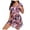 Watermelon Red, variant on QUNYINEY Plus Size Women Swimsuits 2 Piece Standard Straps Hawaiian Swim Dress V Neck Padded Tummy Control Women Swimsuit Sets