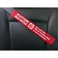 thumbnail image 2 of Autism Non-Verbal Medical Alert Seat Belt Cover (Red), 2 of 3