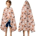 thumbnail image 3 of Pastel Halloween Ghosts Pattern Hooded Bath Towel，50"x30" for Ages 3 To 12 Kids, Quick Dry Lightweight Soft Microfiber Hood Beach Towel Cover Up for Kids, 3 of 7