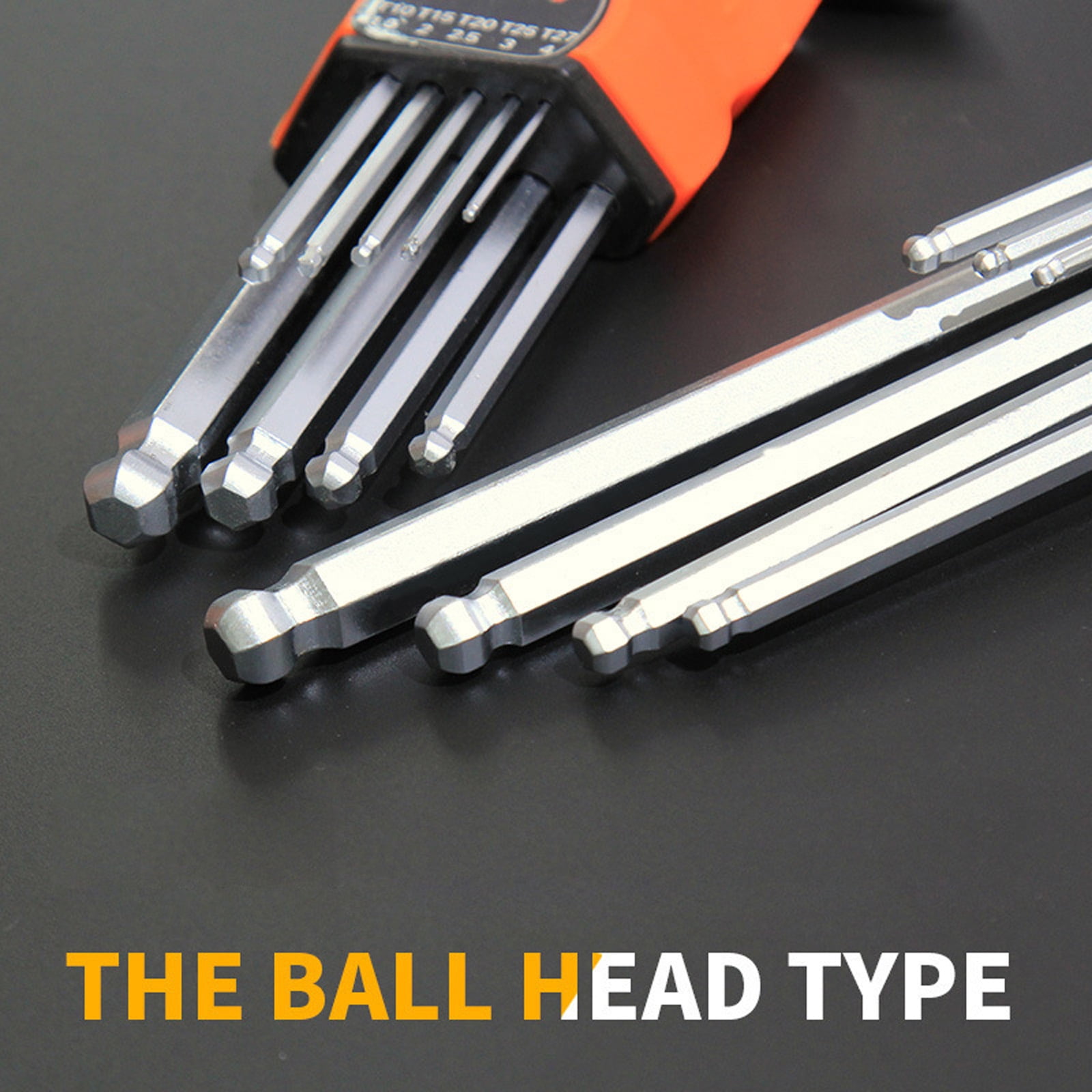 9 Piece L Type Wrench Set Steel Hexagonal Allen Key Tool L Shaped Wrenches For Automotive Repair And DIYer Maintenance