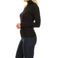 thumbnail image 3 of Moa Collection Women's Lightweight Soft Long Sleeve Solid Mock Neck Sweater Turtleneck S-3XL, 3 of 5