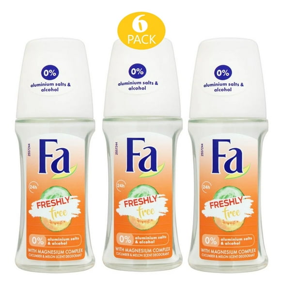 Fa Deodorant Roll-on, 1.7 Ounce Grapefruit Lychee, Antiperspirant for Men & Women - 50ml (6 Pack)