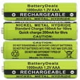 thumbnail image 2 of 1.2V NiMH AAA Rechargeable Batteries for Panasonic Cordless Phones (8-Pack), 2 of 3