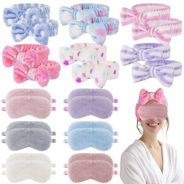 Set De Fiesta De Pijamas Rosa De 36 Piezas | Diademas, Antifaces Y Pulseras Para Noche De Chicas