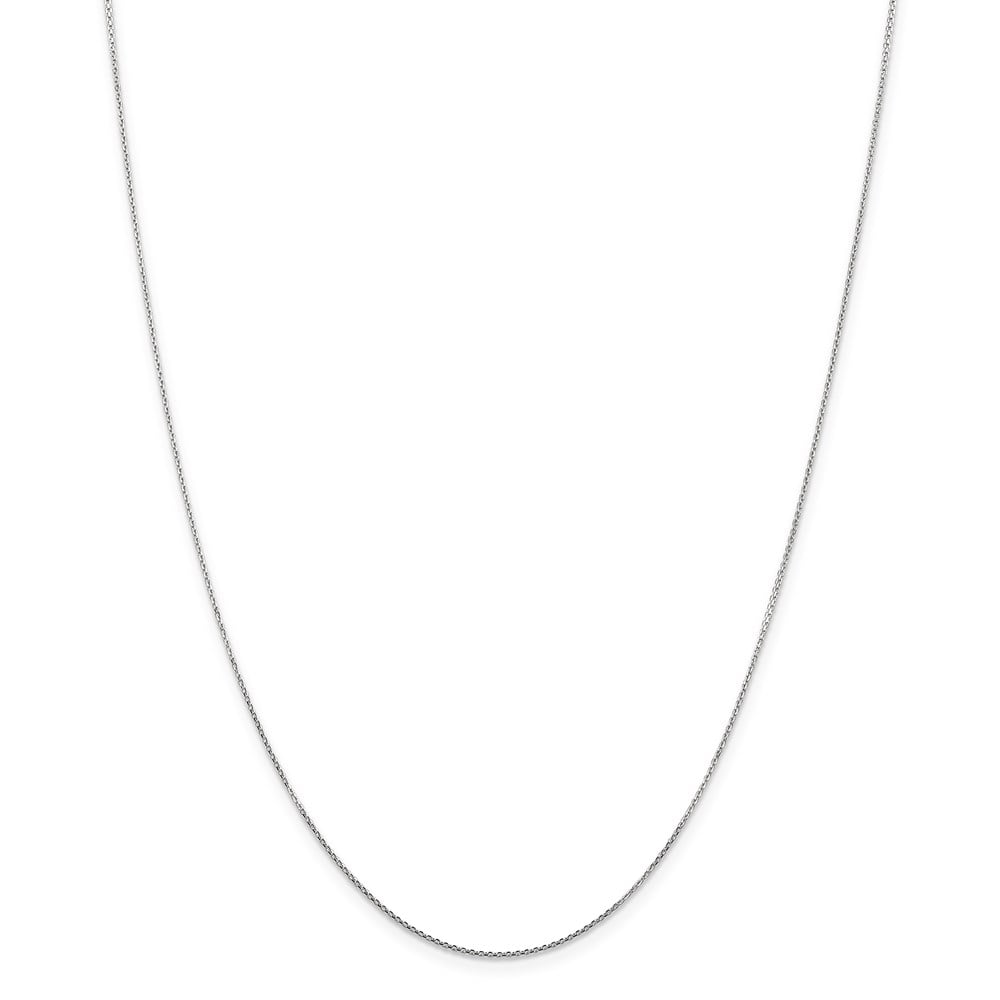 Solid k White Gold .mm Diamond Cut Cable Chain Necklace   with