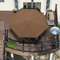 thumbnail image 6 of Sunrise 9' Outdoor Umbrella with 8 Ribs, Tilt, and Crank, Patio Garden Market Sunshade Umbrella (Brown), 6 of 10