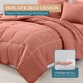 thumbnail image 5 of Casa Platino Full Size Comforter Set Bedding Pre-Washed – Ultra Soft & Breathable Full Bed in a Bag Set with Comforter, Flat Sheet, Fitted Sheet, 2 Pillowcases & 2 Shams – Rose Dawn, 5 of 8