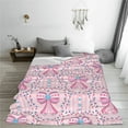 thumbnail image 5 of Zufioo pink bows Fleece Blanket Queen Size,Plush Bed Blanket,Ultra Soft Throw Blanket,Plush Fuzzy Cozy Blanket Perfect for Bed,Couch-40"x30", 5 of 7