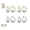 2 pairs gold+2 pairs silver, variant on Lymphatic Earrings for Women Dainty Flower Pearl Hoop Fashion Jewelry Silver Gift 3 Pairs