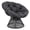 Grey, variant on Costway Papasan Chair, Swivel Chair with Extra-Thick Cushion, Metal Frame, Rattan Wicker Lounge Chair for Yard, Balcony, Gray