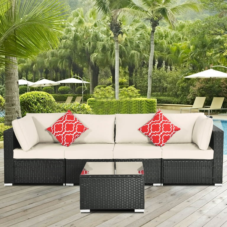 Patio Sectional Sofa Sets Clearance 5 Piece Patio Furniture Sets