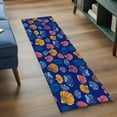 thumbnail image 4 of Summer Ocean Creature Washable Runner Rugs 2'x6', Yellow Shell Nautical Blue Back Low Pile Throw Entryway Rug Non-Slip Sturdy Edge Binding Carpet for Indoor Bedside Entrance Bedside, 4 of 9
