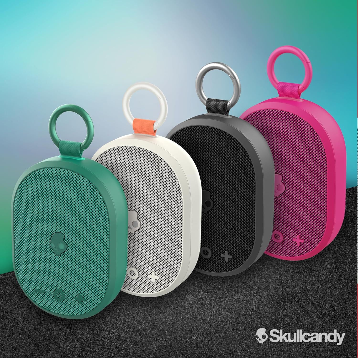 Skullcandy Kilo Bluetooth Speaker, IPX7 Waterproof Mini Speaker, 24 Hour Battery, True Wireless Pairing, Outdoor Use