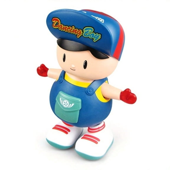 Dancing Big Head Boy Electric Toy, Light Music Swing Toddler Toy, Baby Infant Tummy Time Toy for Ages 2 , Christmas Birthday Holiday Gifts for Boys Girls