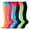 Style1, variant on 6 Pairs Compression Socks Printed Design Colorful Knee High Socks for Sports Running ,Nursing,Ridding Stockings