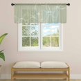 thumbnail image 2 of Sage Green Sheer Curtains Valances for Windows Minimalist Abstract Modern White Art Chiffon Kitchen Valances for Cafe, Rod Pocket Voile Window Treatments Curtains for Living Room Bedroom, 54"x18", 2 of 9