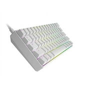 HK GAMING GK61 Mechanical Gaming Keyboard - 61 Keys Multi Color RGB Illuminated LED Backlit Wired Programmable for PC/Mac Gamer (Gateron Optical Yellow, White)