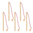 thumbnail image 1 of 5 cañas de pescar magnéticas de madera, pequeñas cañas de pescar de juguete, juego de pesca, 1 of 8