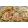 thumbnail image 2 of Renoir, Pierre-Auguste 32x20 Black Ornate Wood Framed with Double Matting Museum Art Print Titled - Four Bathers, 2 of 4