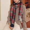 thumbnail image 4 of Women's Scarves Women'S Autumn And Winter Colorful Plaid Shawl Thickening Warm Fringe Scarf Scarf, Women's Accessories Scarf, 4 of 8