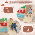 thumbnail image 5 of YIYADO Indoor Climbing Set, 9-in-1, High-Quality Wood, Anti-Slip Grooves, 2-in-1 Slide and Climb, 5 of 7