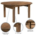 thumbnail image 4 of Flash Furniture HERCULES Series Round Dining Table | Farm Inspired, Rustic & Antique Pine Dining Room Table, 4 of 11