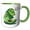 Green/White, variant on 3drose, Avocado, 11oz Two-tone Green Mug