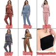 thumbnail image 4 of Pyjamas d'Hiver Chauds Plus Haut en Polaire Pantalon Col Rond Ensemble de Pyjamas Doux-Xinhan, 4 of 4