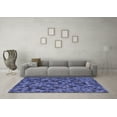 thumbnail image 3 of Ahgly Company Indoor Round Abstract Blue Modern Area Rugs, 4' Round, 3 of 4