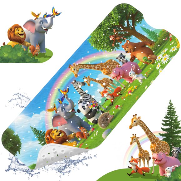 Alfombra de baño para bebés XIYUNTE antideslizante de 100 x 40 cm con ventosas