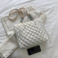 thumbnail image 3 of Autumn Winter Ladies Handbags Quilted Top-handle Bags Chain Solid Travel Satchel, 3 of 10