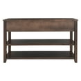 thumbnail image 4 of Bellemave Retro Design Console Table with 3 Drawers and 2 Open Shelves,Solid Wood Sofa Table with Pine Solid Wood Frame and Legs for Entryway,Hallway,Living Room(Espresso), 4 of 17