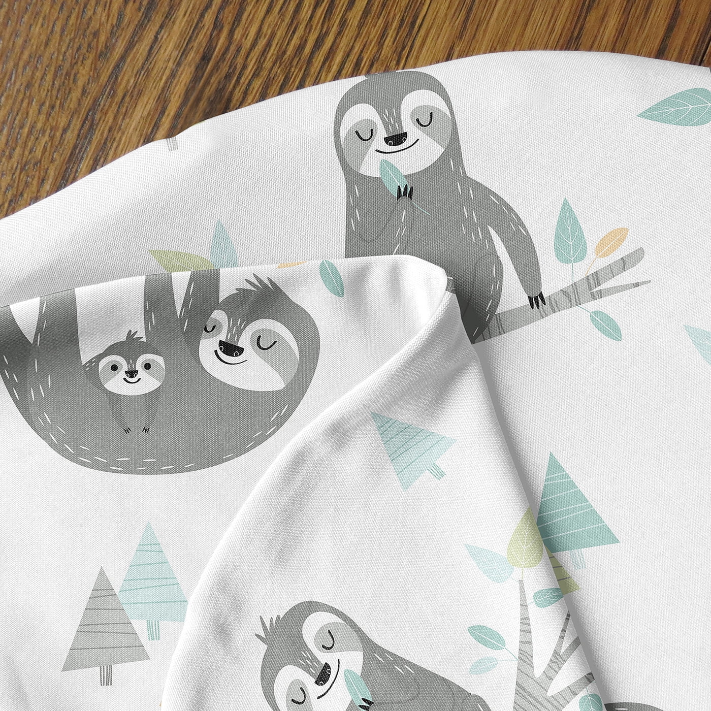 Sweet Jojo Designs Sloth Blue Grey and White Nursing Pillow Cover Case (Pillow Not Included) (Pillow NOT Included)