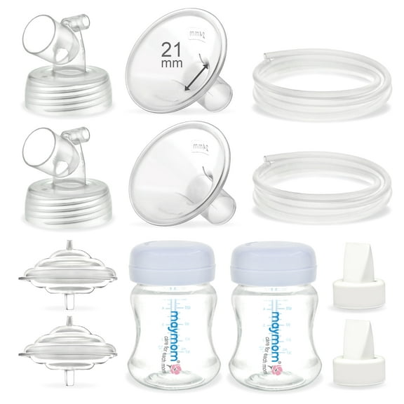 Maymom 21 mm Flange Pump Parts Compatible with Spectra S1 S2, Replacement Kit for Spectra Pump Parts. Inc Flange Duckbill Valve Tube Bottle Backflow Protector