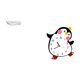 thumbnail image 5 of Organizador de bandeja de tocador rectangular nórdico y reloj de pared de madera con diseño de pingüino de dibujos animados, decorativo, bonito, alime, 5 of 8