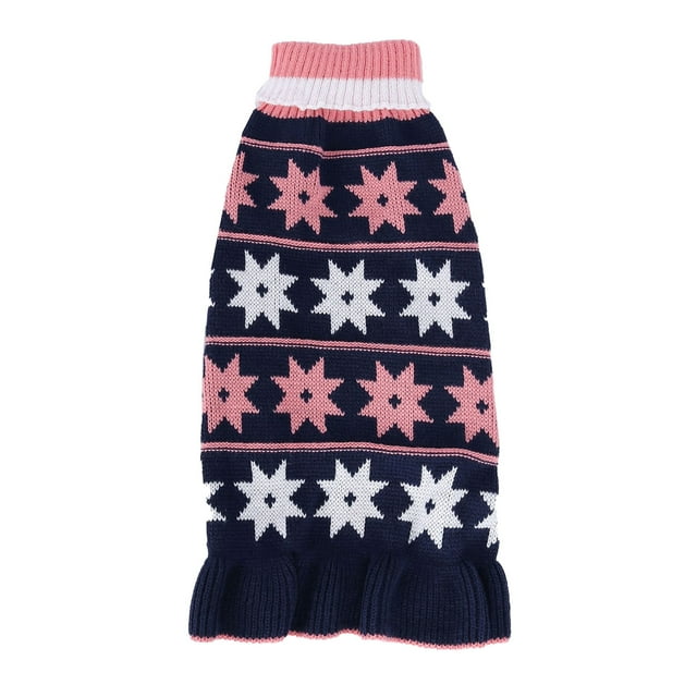 EGNMCR Chien Manteaux Mode Populaire Hiver Chaud Pull Intervalle Couleur Vêtements pour Animaux de Compagnie Pull le Rouleau