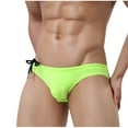 thumbnail image 2 of Summer Saving! WRKEKC Swimming Trunks for Men,Men Fashion Solid Underwear Low Rise Bikini Trunks Tie Fly Strap Briefs Swim Shorts, 2 of 7